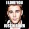 i love you justin biber