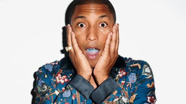 Pharrell Williams con un&#39;espressione stupita