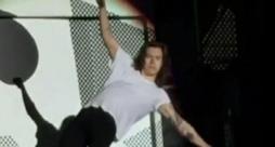 Harry Styles cade sul palco durante il concerto