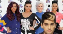 Le Little Mix in posa per una foto in compagnia di Zayn Malik