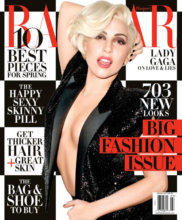 Lady Gaga sulla copertina di Harper's Bazaar di marzo 2014