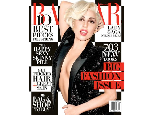 Lady Gaga sulla copertina di Harper's Bazaar di marzo 2014