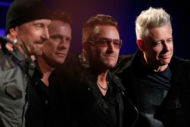 I 4 membri degli U2 insieme nel 2014