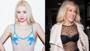  Iggy Azalea e Ellie Goulding in canotta trasparente