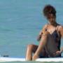 Rihanna sunbathing in Hawaii