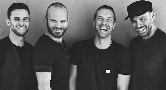 La band inglese dei Coldplay al completo