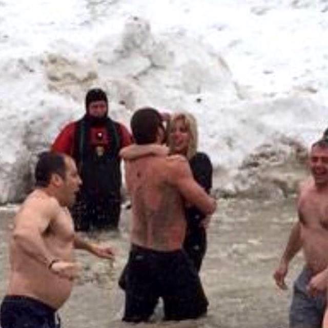 Lady Gaga durante il #ChicagoPolarPlunge