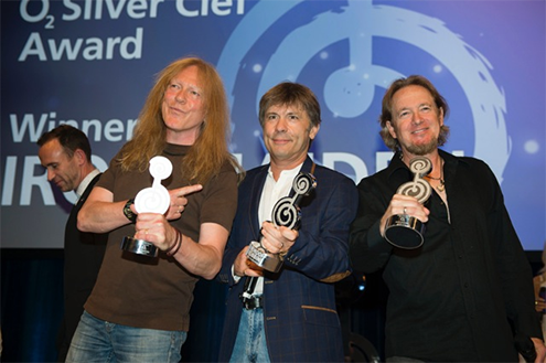 Gli Iron Maiden alla premiazione