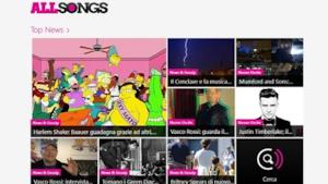 Windows 8: l'app gratuita per la musica di AllSongs.tv