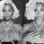 Beyoncé con parrucca bionda e seno coperto dalle mani