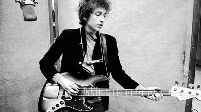 Bob Dylan in studio di registrazione negli anni &#39;70