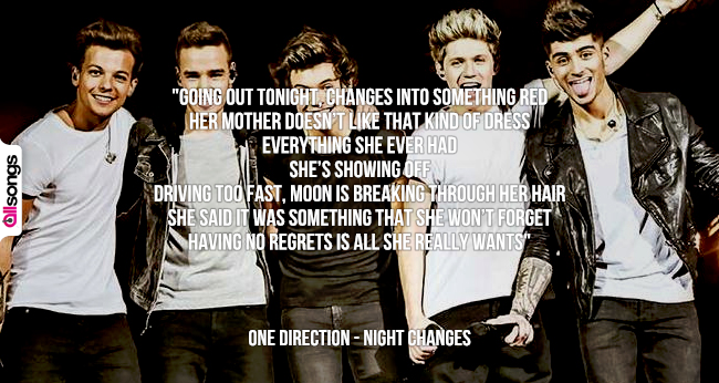 One Direction: le migliori frasi delle canzoni