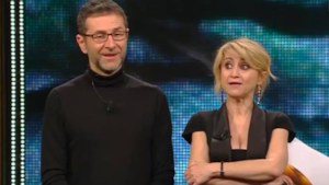 Fabio Fazio e Luciana Littizzetto sul palco di Sanremo 2014