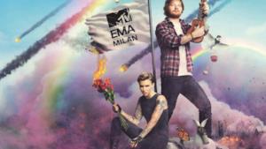 I conduttori degli MTV EMA 2015: Ed Sheeran e Ruby Rose.
