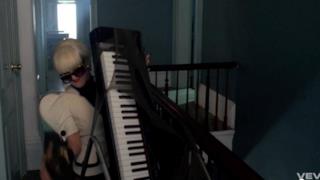 Lady Gaga and keyboard (Marry the night video)