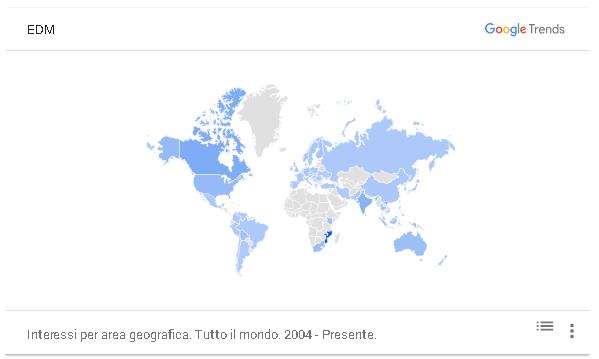 mappa edm mondo