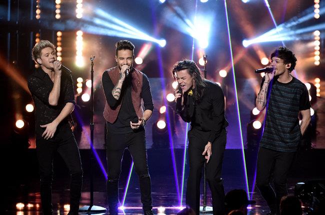 Gli One Direction sul palco degli AMA 2015