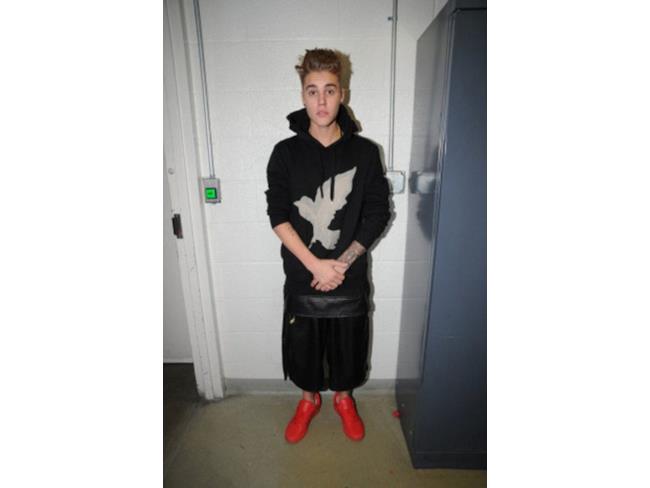 Foto di Justin Bieber in carcere
