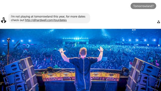 Hardwell @ Tomorrowland 2013 Selfie di Hardwell al Tomorrowland