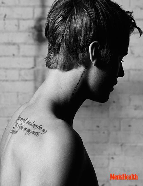 I tatuaggi di Justin Bieber su Men’s Health