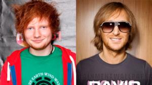 Primo piano di Ed Sheeran e David Guetta