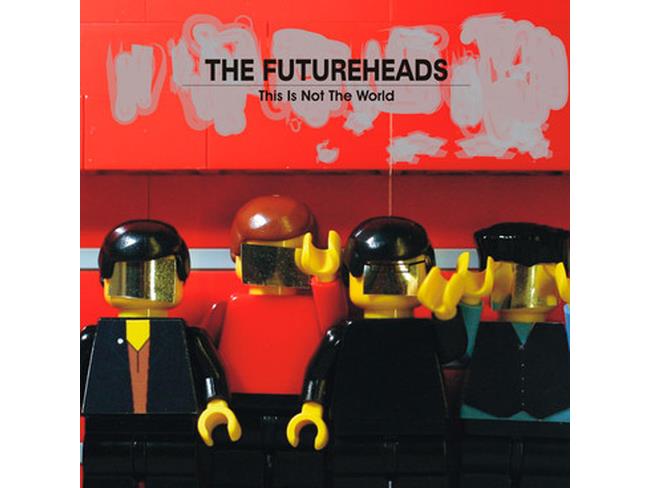 La copertina di This Is Not The World riprodotta con i Lego