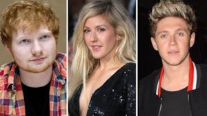 Ed Sheeran, Ellie Goulding, Niall Horan