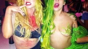 Lady Gaga vestita da marijuana Halloween 2012 [FOTO]