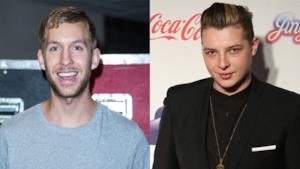 Primo piano di Calvin Harris e John Newman