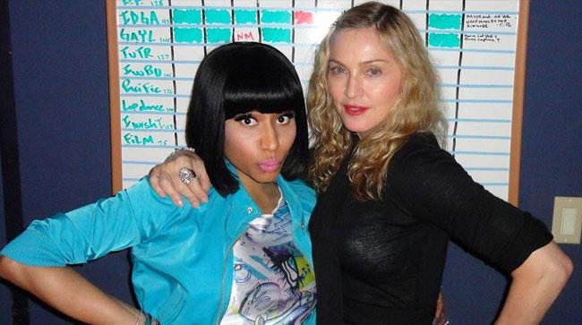 Madonna e Nicki Minaj abbracciate