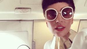 Lady Gaga in aereo