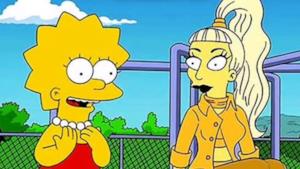 Immagine dell'episodio dei Simpson con Lady Gaga