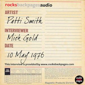 Patti Smith Interviewed By Mick Gold