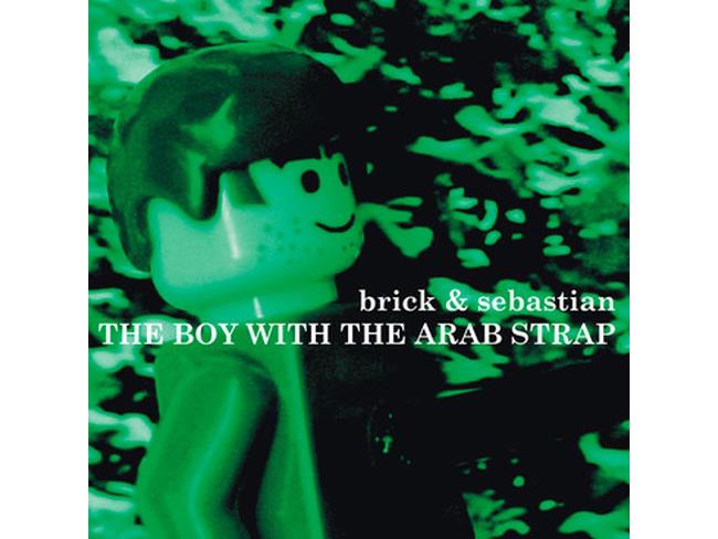 La copertina di The Boy with the Arab Strap riprodotta con i Lego