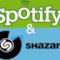 I loghi di Spotify e Shazam