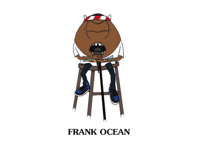 Frank Ocean disegnato come Mike di Monsters&Co.