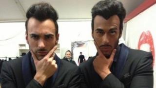 Marco Mengoni e Giovanni Vernia stile Zoolander