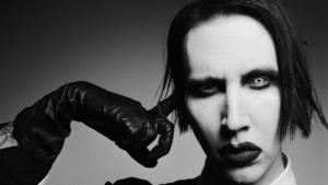 Marilyn Manson foto in bianco e nero