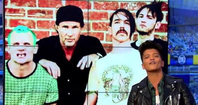 Foto Bruno Mars con i Red Hot Chili Peppers