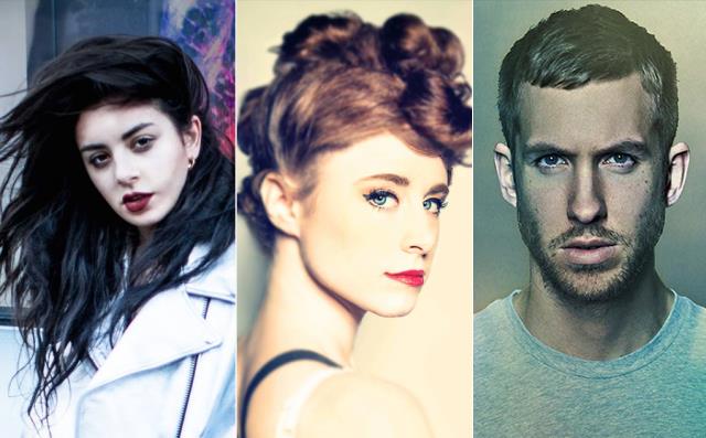 Kiesza, Charli XCX e Calvin Harris sul palco degli MTV EMA 2014 Charli XCX, Kiesza e Calvin Harris