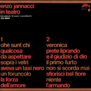 Enzo Jannacci in teatro - Dallo spettacolo 22 canzoni a cura di Dario Fo