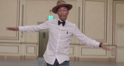 Pharrell nel video di Happy