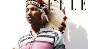 Pharrell Williams sulla copertina di Elle UK con copricapo indiano