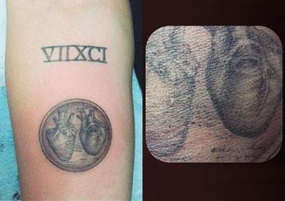 Tatuaggio cuori di Miley Cyrus