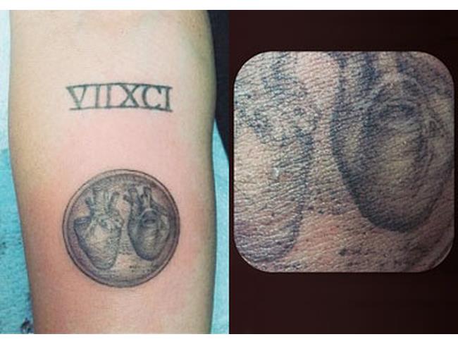 Tatuaggio cuori di Miley Cyrus