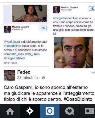I tweet tra Fedez e Maurizio Gasparri