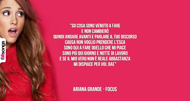 Ariana Grande: le migliori frasi delle canzoni