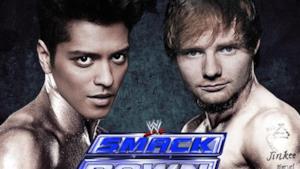 Ed Sheeran e Bruno Mars come due wrestler