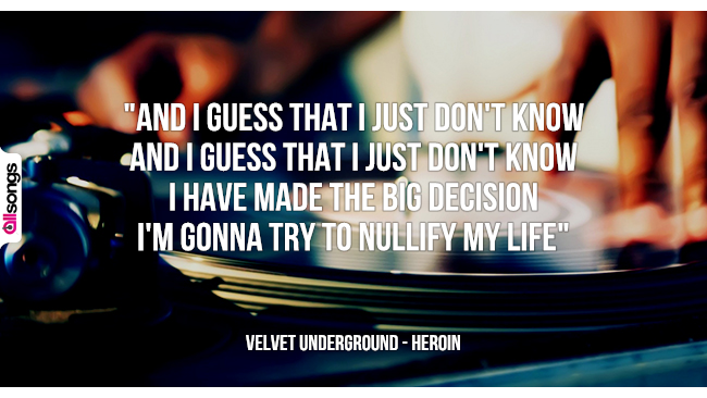 Velvet Underground: le migliori frasi dei testi delle canzoni