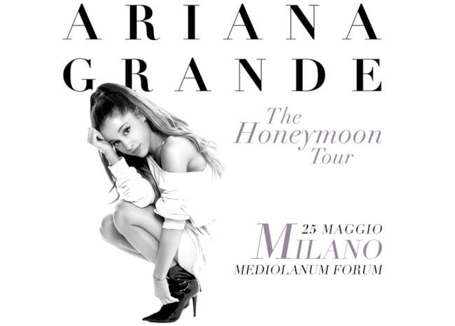 Locandina The Honeymoon Tour 2015 di Ariana Grande a Milano